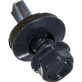 Кровельный саморез Качественный КРЕПЕЖ серый графит RAL 7024, 5.5х19 мм, 200 шт 1000703 КЧ 