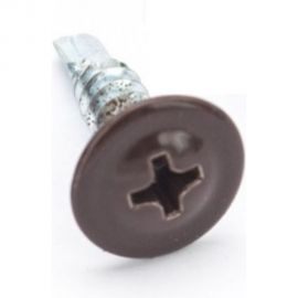 Саморезы с пресс-шайбой Госкреп 4.2х19 мм, коричневые, RAL8017, 30 шт. 1-0017360 