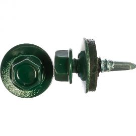 Кровельный саморез Госкреп 5,5х19 RAL 6005 зеленый мох 10 шт., подвес 2-0019970 