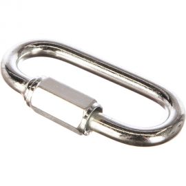 Карабин ЗУБР винтовой с муфтой, 5мм, 1 шт, оцинкованный, 304536-05 