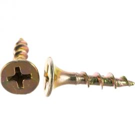 Саморезы с потайной головкой и крупным шагом Профикреп жёлтый цинк, 3,5х19 200 шт 2034906229 