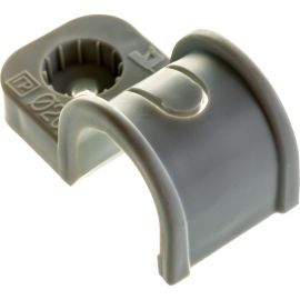 Пластиковая крепеж-скоба Промрукав односторон. для прямого монтажа серая в п/э д20 PR13.0369 