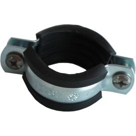 Металлический сантехнический хомут для труб со шпилькой и шурупом СВК 32-37, 1 дюйма, гайка М8 SVK-F025М8 
