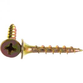 Саморезы с потайной головкой и крупным шагом МТК желтый цинк 1 кг, 3,5x25 113068 