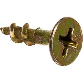 Саморезы с потайной головкой и крупным шагом Профикреп жёлтый цинк, 3,5х16 200 шт 2034906228 