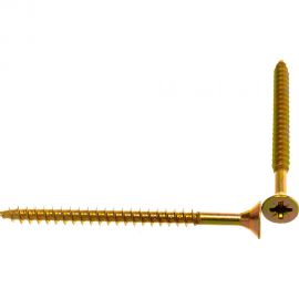 Саморез КРЕП-КОМП желтый цинк POZY 6х80 100шт жд680ф 