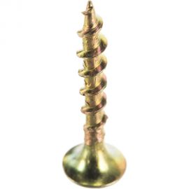 Саморезы с потайной головкой и крупным шагом Профикреп жёлтый цинк, 3,5х25 200 шт 2034906230 