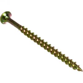 Саморезы с потайной головкой и крупным шагом Профикреп жёлтый цинк, 4,2х65 75 шт 2034906237 