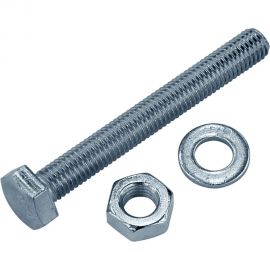 Болт Tech-Krep DIN933 с шестигранной головкой, оцинкованный М6х50 + гайка + шайба 6 шт - пакет 114052 