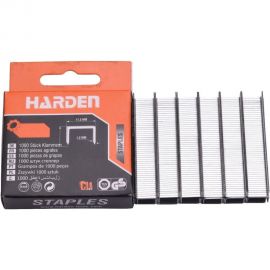 Скобы для степлера HARDEN оцинкованные, тип 140, 1.2x10x11.3 мм, 1000 шт 620829 