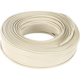 Телефонный кабель REXANT ШТЛП, 2 жилы Cu, белый, бухта 100м 01-5001 