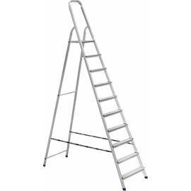 Алюминиевая лестница-стремянка Алюмет матовая, 10 ступеней Ам710 