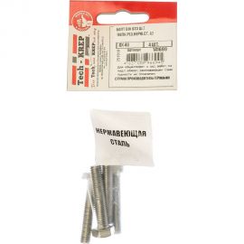 Болт Tech-Krep DIN933 8х40 ш.г. полн. рез. нерж.ст. A2, 4 шт. 141699 