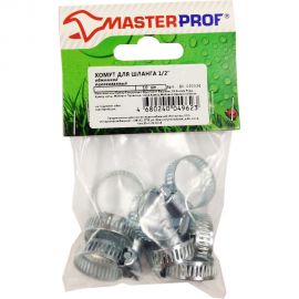 Обжимной хомут для шланга MasterProf оцинкованный, 1/2", 10 шт. ДС.030034 