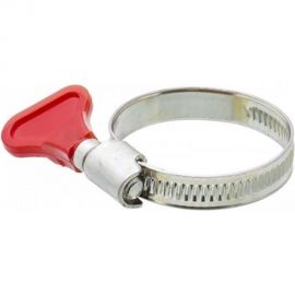 Обжимной хомут из нержавеющей стали Tech-Krep 20х32 с бабочкой 1шт - ярлык 112846 