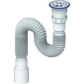 Универсальный гофросифон 800мм, 1.1/2"х40/50, нержавеющий выпуск, винт 80мм Unicorn Юникорн D220 ИС.110323 