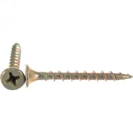 Саморезы с потайной головкой и крупным шагом МТК желтый цинк 1 кг, 3,5x35 113070 