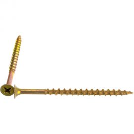 Саморезы с потайной головкой и крупным шагом МТК желтый цинк 1 кг, 4,2x70 113076 