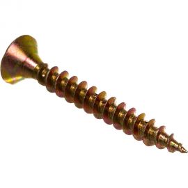 Шуруп Качественный КРЕПЕЖ желтый цинк 5,0x40, 100 шт. 0300501 КЧ 