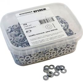 Плоская шайба Качественный КРЕПЕЖ DIN 125 М4, 2000 шт 0300949 КЧ 