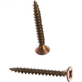 Универсальный саморез по дереву КрепСтройГрупп 3,5х30 желтый цинк, 500 шт. 145408 