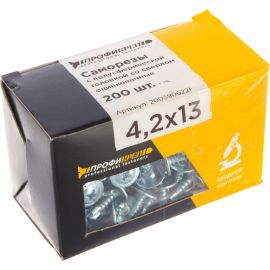 Саморезы с полусферической головкой и сверлом Профикреп цинк, 4,2х13 200 шт 2003906221 