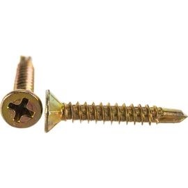 Оконный саморез с буром ЕВРОПАРТНЕР желтый цинк 3,9х25 120шт. 14 3925 7 