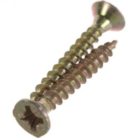 Шуруп Качественный КРЕПЕЖ желтый цинк 3.5x25, 360 шт. 0300439 КЧ 