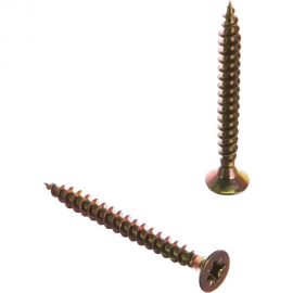 Универсальный саморез по дереву КрепСтройГрупп 5х70 желтый цинк, 100 шт. 145450 