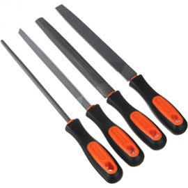 Набор напильников ЕРМАК 200 мм 4 шт двухкомпонентная ручка 645-208 