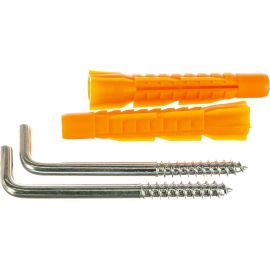 Шуруп с костылем Tech-Krep 6х75 с универсальным дюбелем 10,0х61 2 шт - пакет 114326 