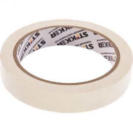 Малярная лента STEKKER 18мм, длина 25м, на бумажной основе, белая 39149 