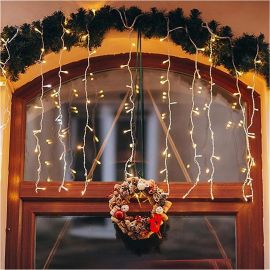 Новогодняя гирлянда занавес Eurosvet 200-002 белый a044086 