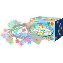 Светодиодная гирлянда TDM Звездочки, 50 LED, 5м, 8 режимов, многоцветная, 250 В SQ0361-0049 