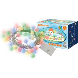 Светодиодная гирлянда TDM Шарики, 50 LED, 5м, 8 режимов, многоцветная, 250 В SQ0361-0046 