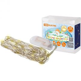 Светодиодная гирлянда TDM Роса 100, 100LED, 10м, 3000К, 2хCR2032 SQ0361-0056 