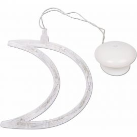 Световая фигура Neon-Night Месяц, теплый белый свет, на присоске с подвесом 501-014 