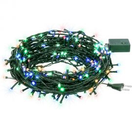 Электрогирлянда Vegas нить 100 разноцветных LED ламп контроллер 8 режимов зеленый провод 55061 