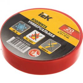 Изолента ПВХ 15мм, 20м, красная IEK ИЭК UIZ-13-10-K04 