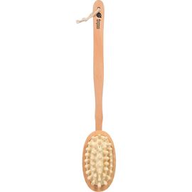 Деревянная щетка Банные штучки, двусторонняя с импульсным массажером, 42 см 40049 