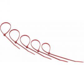 Нейлоновая кабельная стяжка REXANT 200x3,6мм, красная 25 шт/уп 07-0206-25 