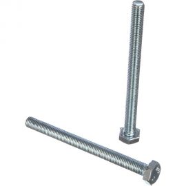 Болт Tech-Krep DIN933 с шестигранной головкой, оцинкованный М10х120 2 шт - пакет 126519 