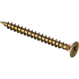 Универсальный саморез Tech-Krep 30х3,0 мм 200 шт желтый,- коробка с окном 102227 