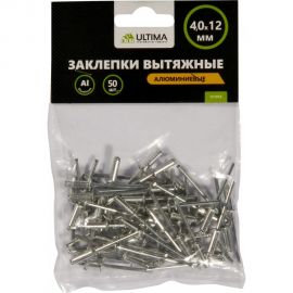 Заклепки вытяжные алюминиевые (50 шт; 4х12 мм) Ultima 151016 