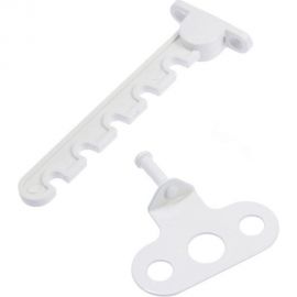 Ограничитель открывания Tech-Krep 5-позиционный с метал. держателем, белый 1 шт - пакет 151691 