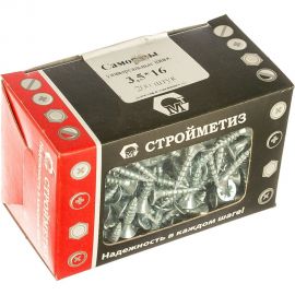 Саморез Стройметиз 3,5х16 универсальный, белый цинк уп. 200 шт. 2150423 