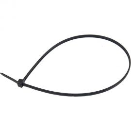 Нейлоновая хомут-стяжка с тройным замком REXANT 400x4,8 мм, черная, упаковка 100 шт. 67-0401 