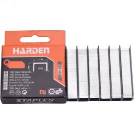Скобы для степлера HARDEN оцинкованные, тип 140, 1.2x8x11.3 мм, 1000 шт 620828 