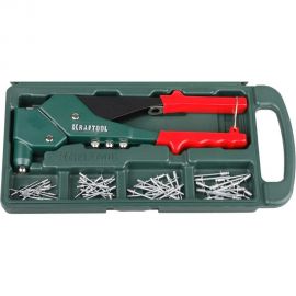 Поворотный заклепочник Kraftool 360°, RX-7 2.4-4.8 мм - алюминий и сталь, 2.4-4.0 - нерж.сталь, в боксе, с набором заклепок 31176-H6_z01 