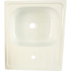 Стальная мойка Гомель эмалированная, 500х600, с кронштейнами 28684 